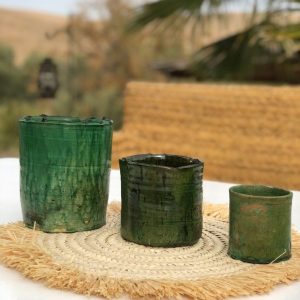 Tamegroute Cup – Authentic Moroccan Handcrafted Pottery